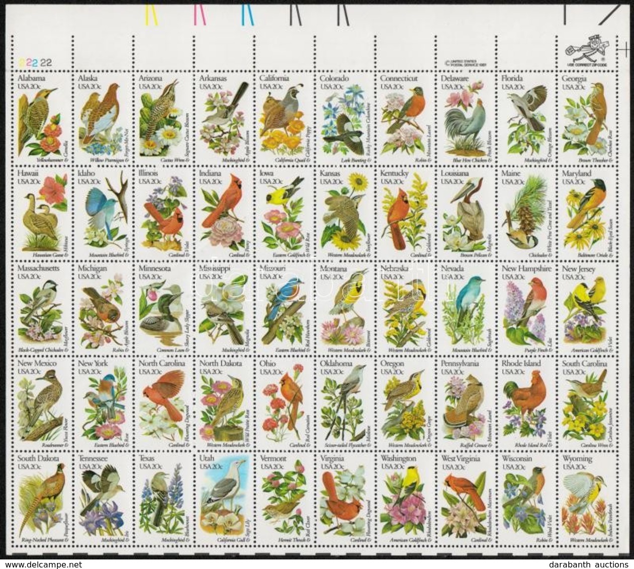 ** 1982 Madarak Hajtatlan Teljes ív Mi 1532-1581 - Andere & Zonder Classificatie