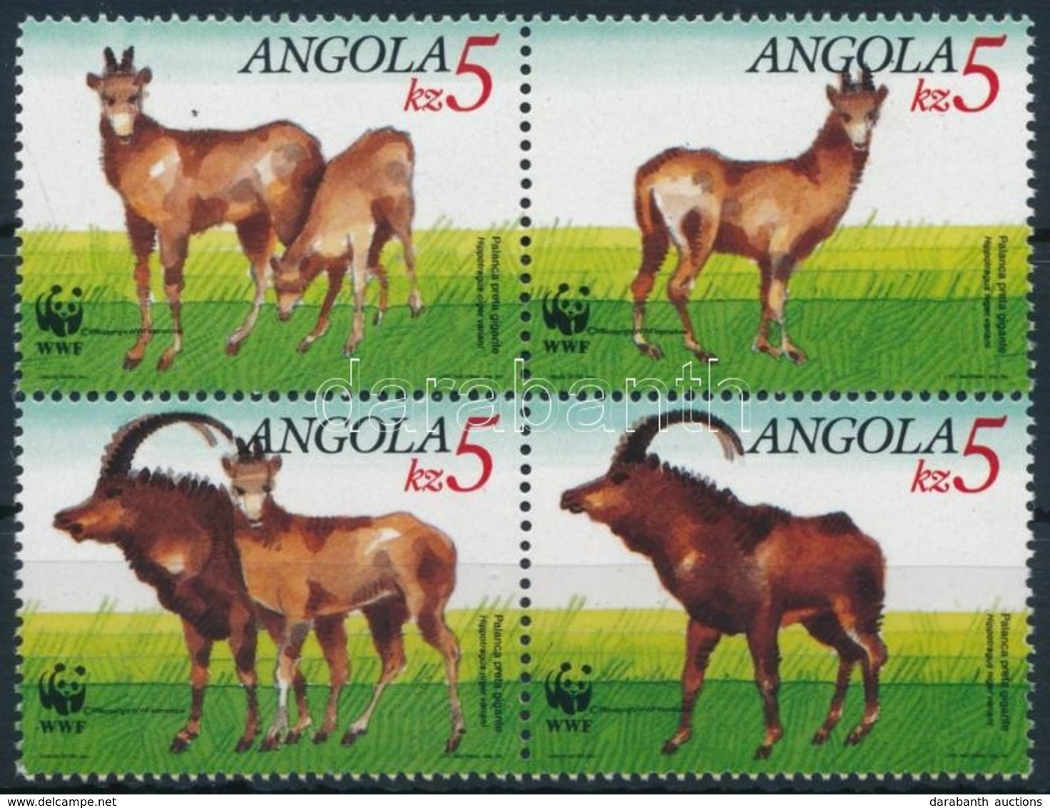** 1990 WWF Óriás Antilop Négyestömb Mi 799-802 - Andere & Zonder Classificatie