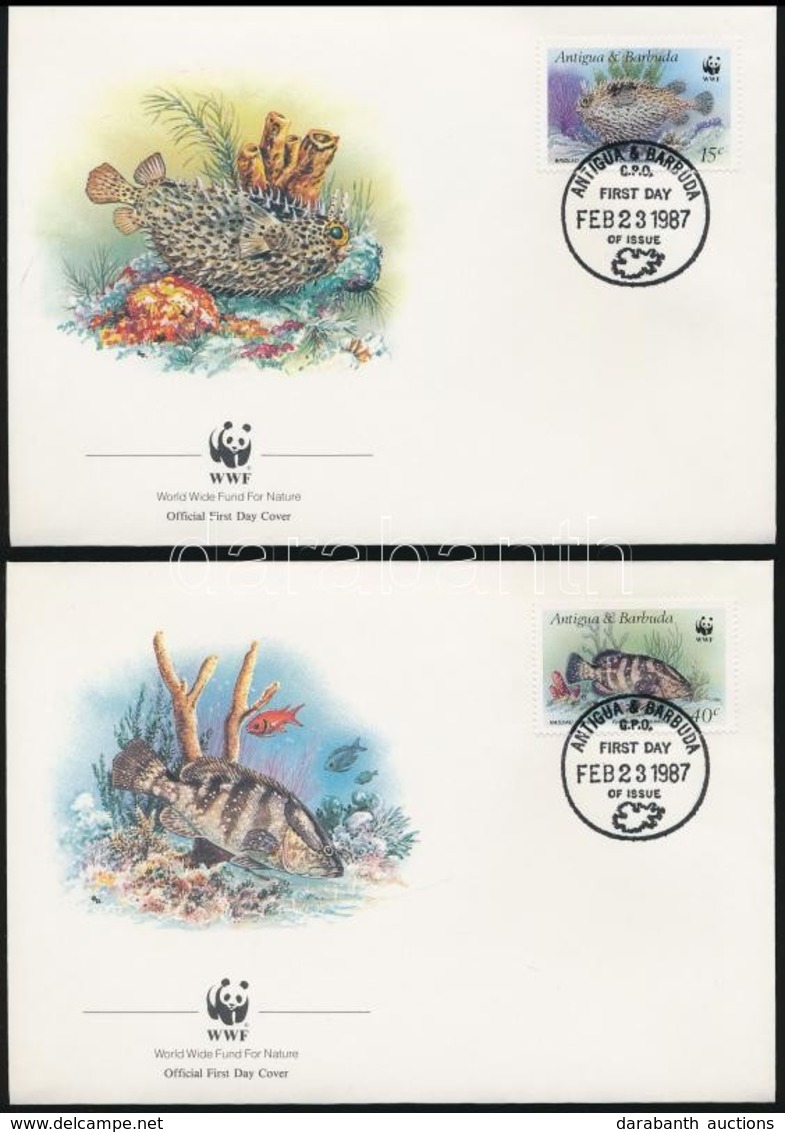 1987 WWF: Halak Sor 4 Db FDC-n Mi 1010-1013 - Sonstige & Ohne Zuordnung