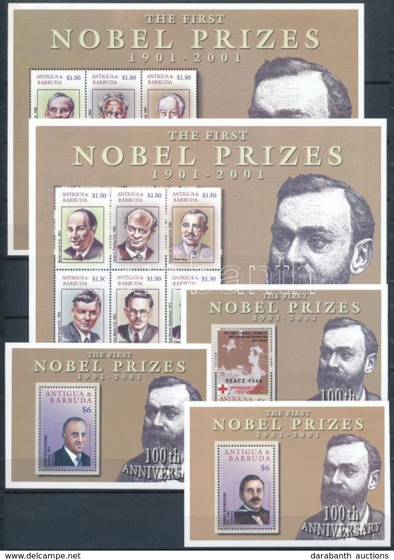 ** 2001 Nobel-díjasok 2 Kisív + 3 Blokk Mi 3604-3615 + 520-522 - Andere & Zonder Classificatie