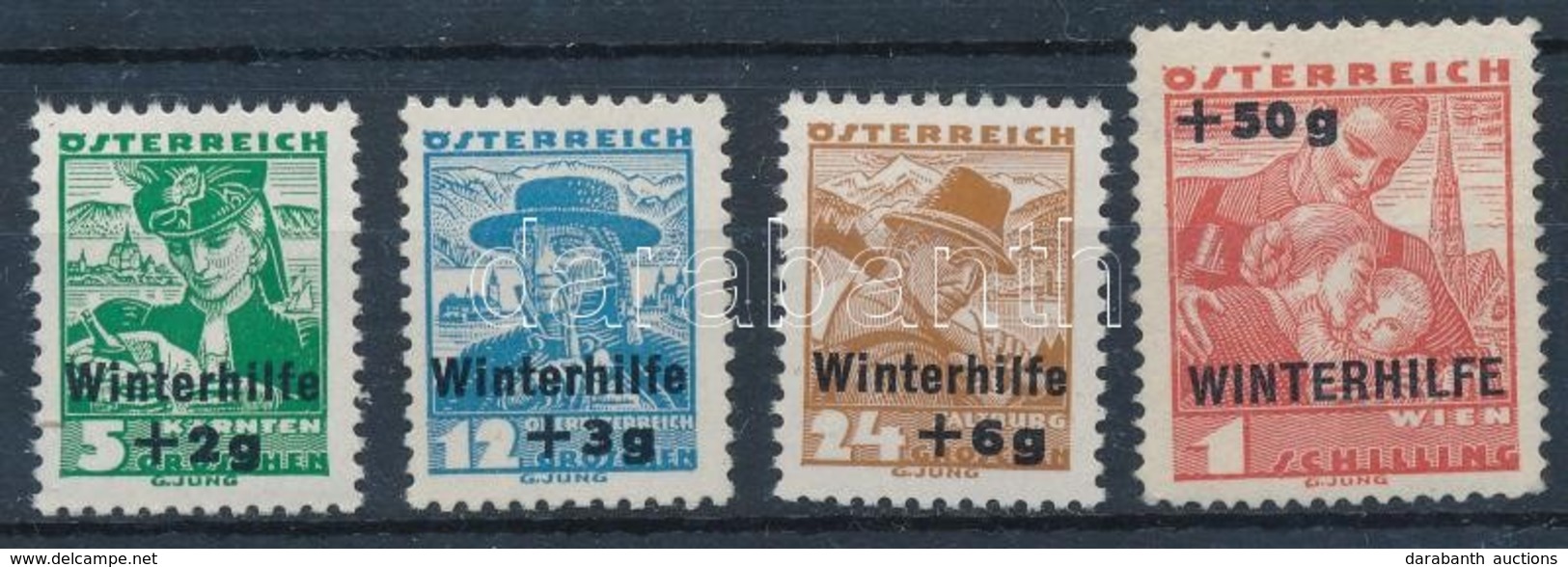 ** 1935  613-616 Komplett Sor  (616  Kis Elvékonyodás) (ANK EUR 125,-) - Andere & Zonder Classificatie