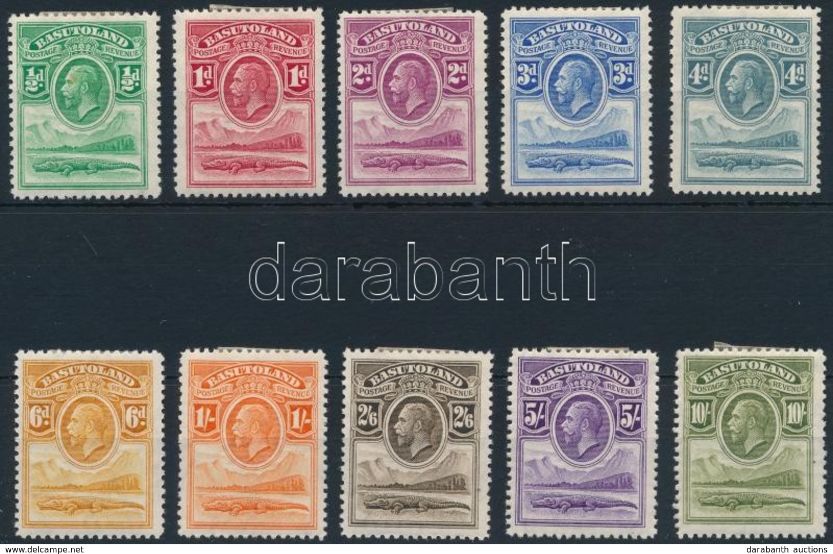 * 1933 Forgalmi Sor Mi 1-10 (1/2P Sárga Folt / Spot) - Andere & Zonder Classificatie