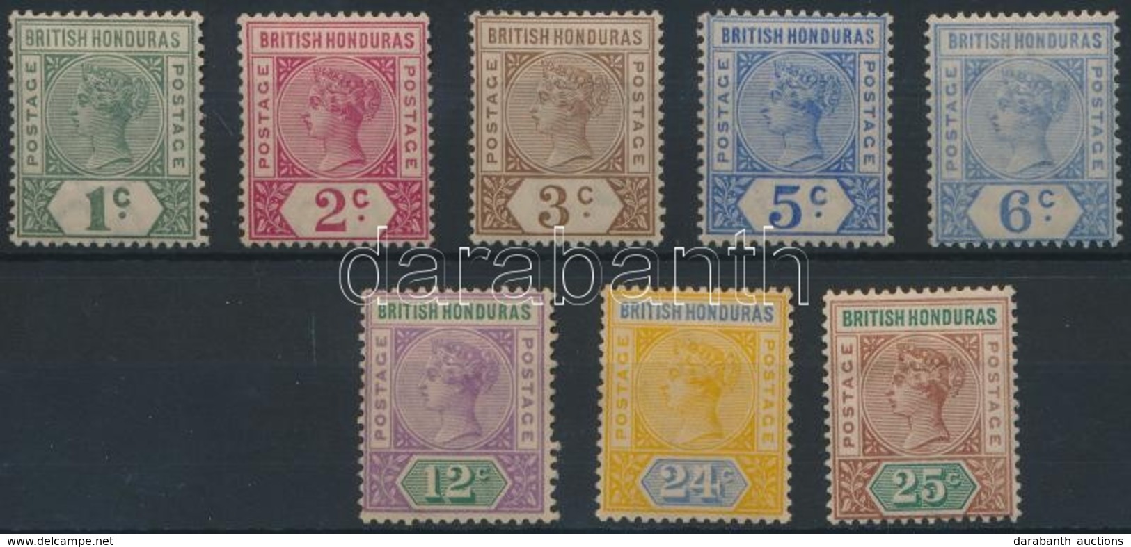 * Brit Honduras 1891/1895 Forgalmi Sor (10C Hiányzik) Mi 31-35 + 37-39 - Andere & Zonder Classificatie