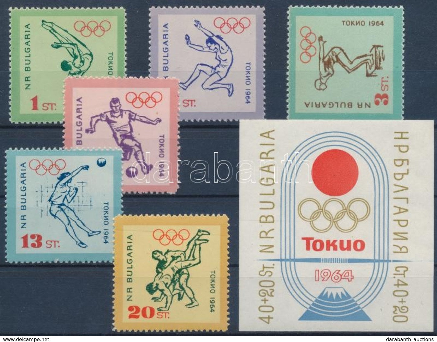 ** 1964 Nyári Olimpia: Tokió Sor Mi 1488-1493 + Vágott Blokk Mi 14 - Andere & Zonder Classificatie