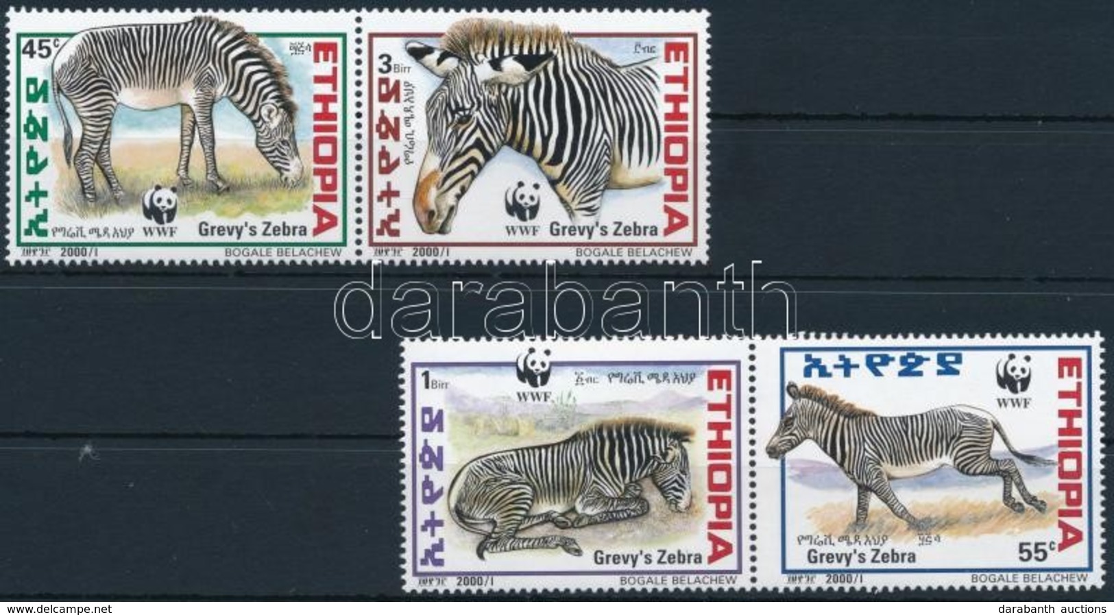 ** 2001 WWF: Grévy Zebra Sor Mi 1704-1707 - Andere & Zonder Classificatie