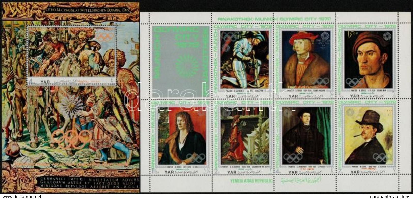 ** 1971 Müncheni Olimpia Kisív Mi 1328-1334 + Blokk 157 - Andere & Zonder Classificatie