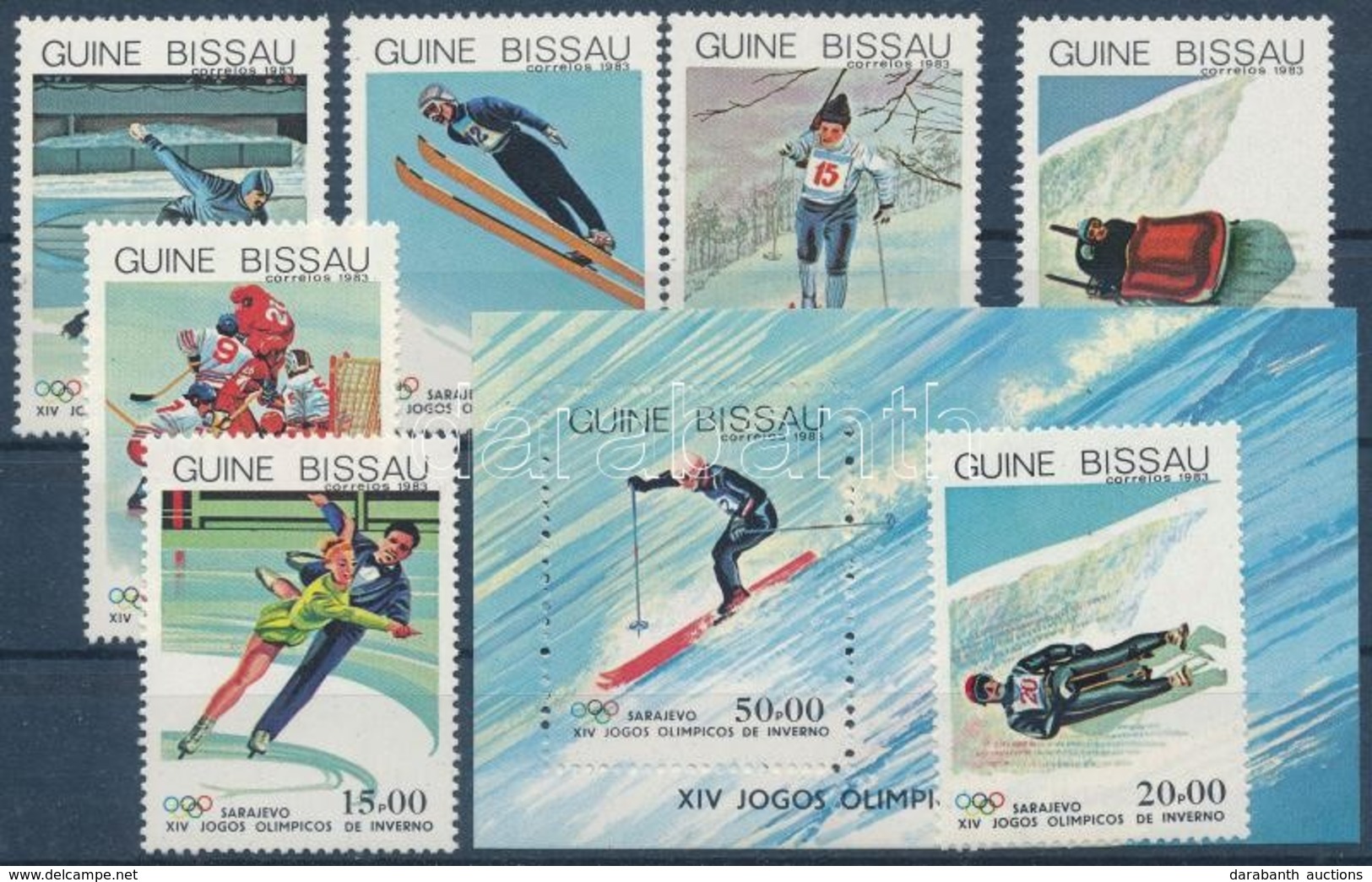 ** 1983 Téli Olimpia Sor + Blokk Mi 709-715 + 255 - Andere & Zonder Classificatie