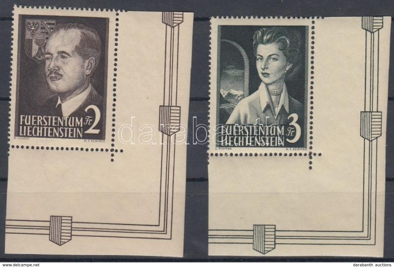 ** 1955 Forgalmi ívsarki Sor Mi 332-333 - Other & Unclassified