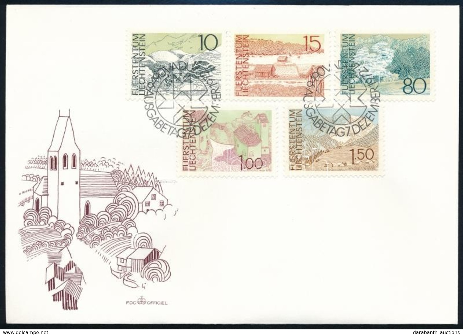 1972 Tájak Sor Mi 573-577 FDC-n - Other & Unclassified