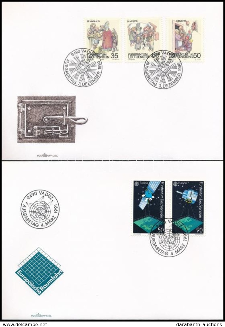 1990-1991 2 Klf FDC - Andere & Zonder Classificatie