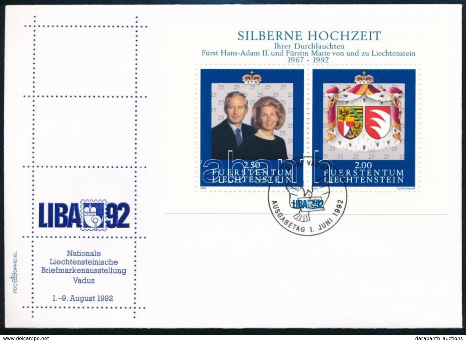 1992 Hercegi Pár Blokk Mi 14 FDC-n - Andere & Zonder Classificatie