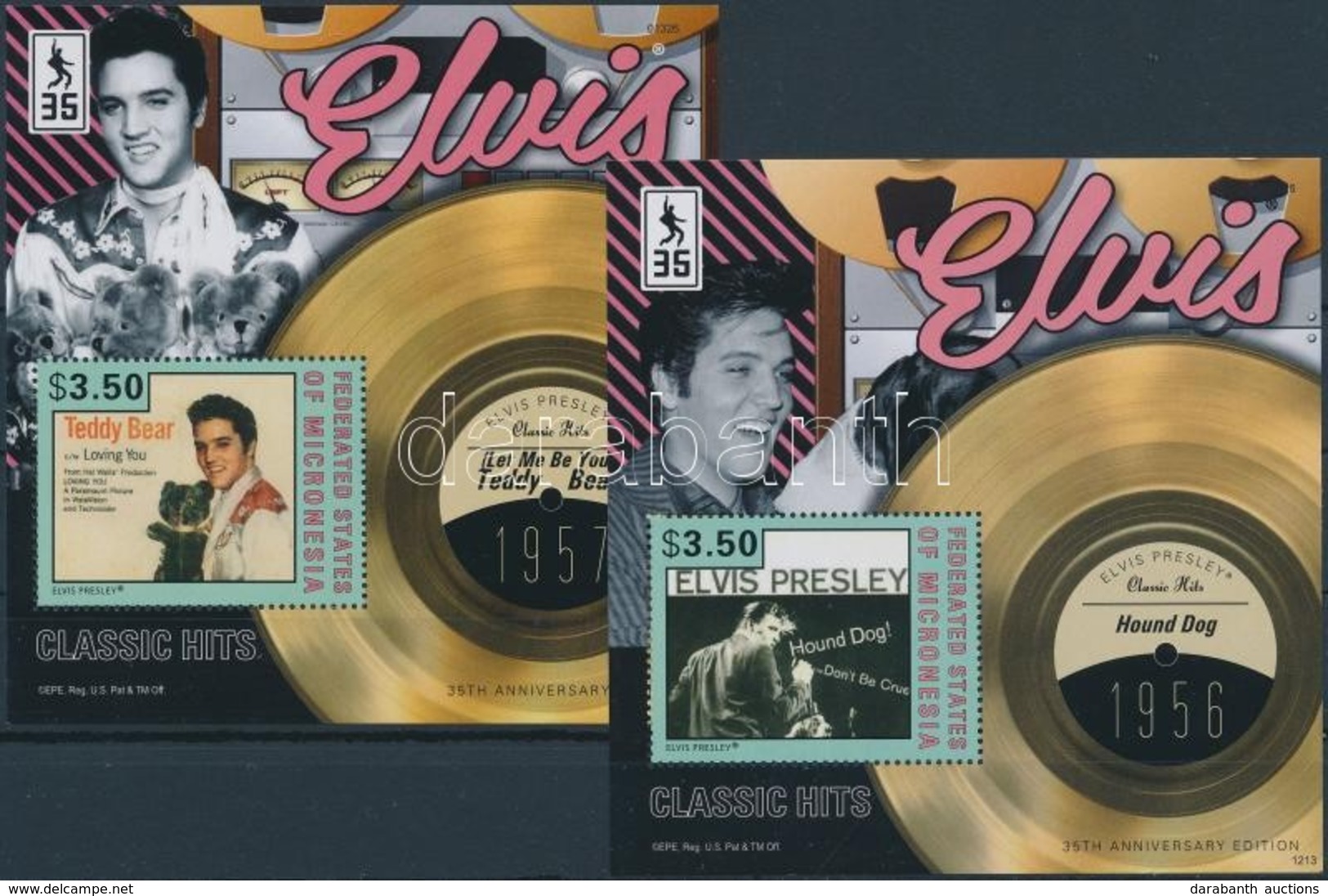 ** 2012 Elvis Presley Blokksor Mi 218-222 - Andere & Zonder Classificatie