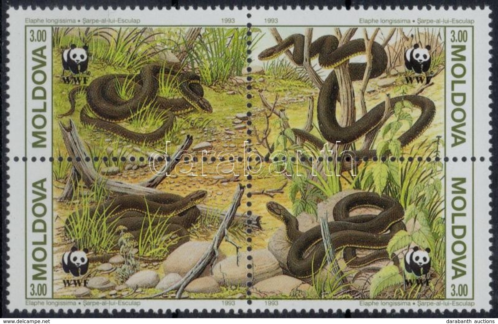 1993 WWF: Kígyó Sor 4 FDC-n + Négyestömb Mi 50-53 - Other & Unclassified