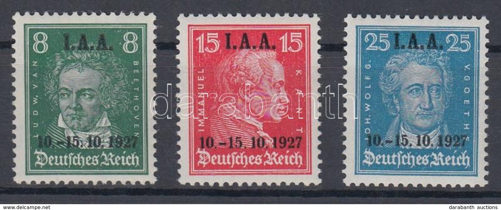 ** 1927 Nemzetközi Munkaügyi Kongresszus Sor Felülnyomással Mi 407-409 / With Overprint - Other & Unclassified