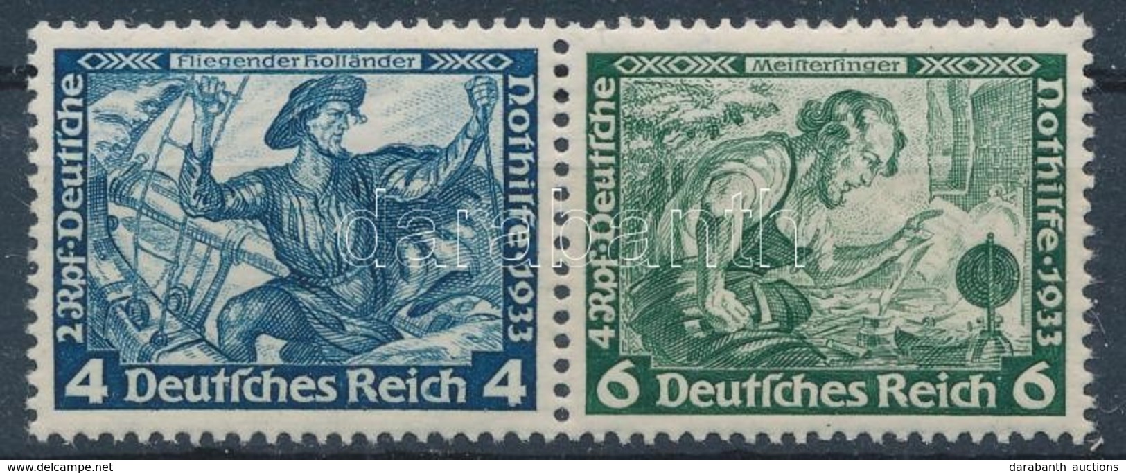 ** 1933 Bélyegfüzetlap összefüggés W 49 - Andere & Zonder Classificatie