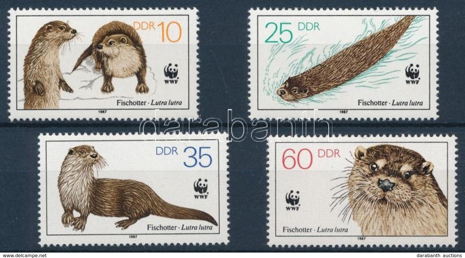 ** 1987 WWF: Vidra Sor Mi 3107-3110 + 4 Db FDC-n - Andere & Zonder Classificatie