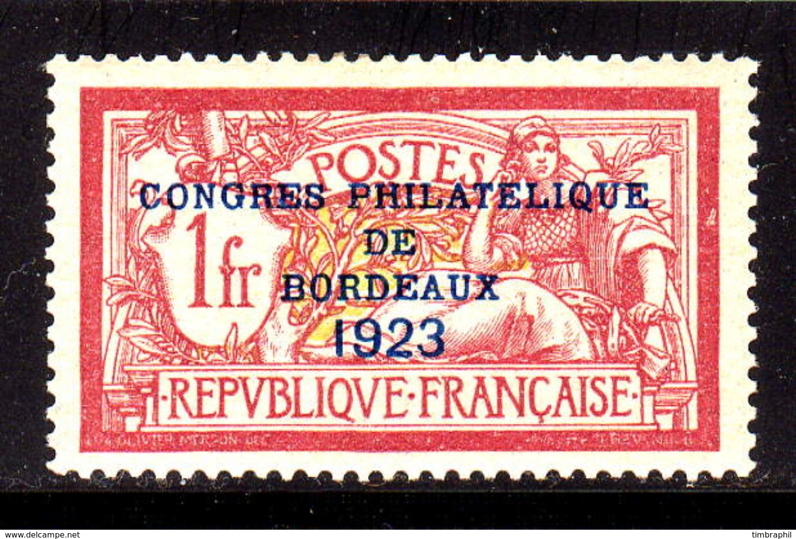 N° 182 Neuf* (Congrès Bordeaux 1923 Signé CALVES)  COTE= 862,50 Euros !!! - Nuevos