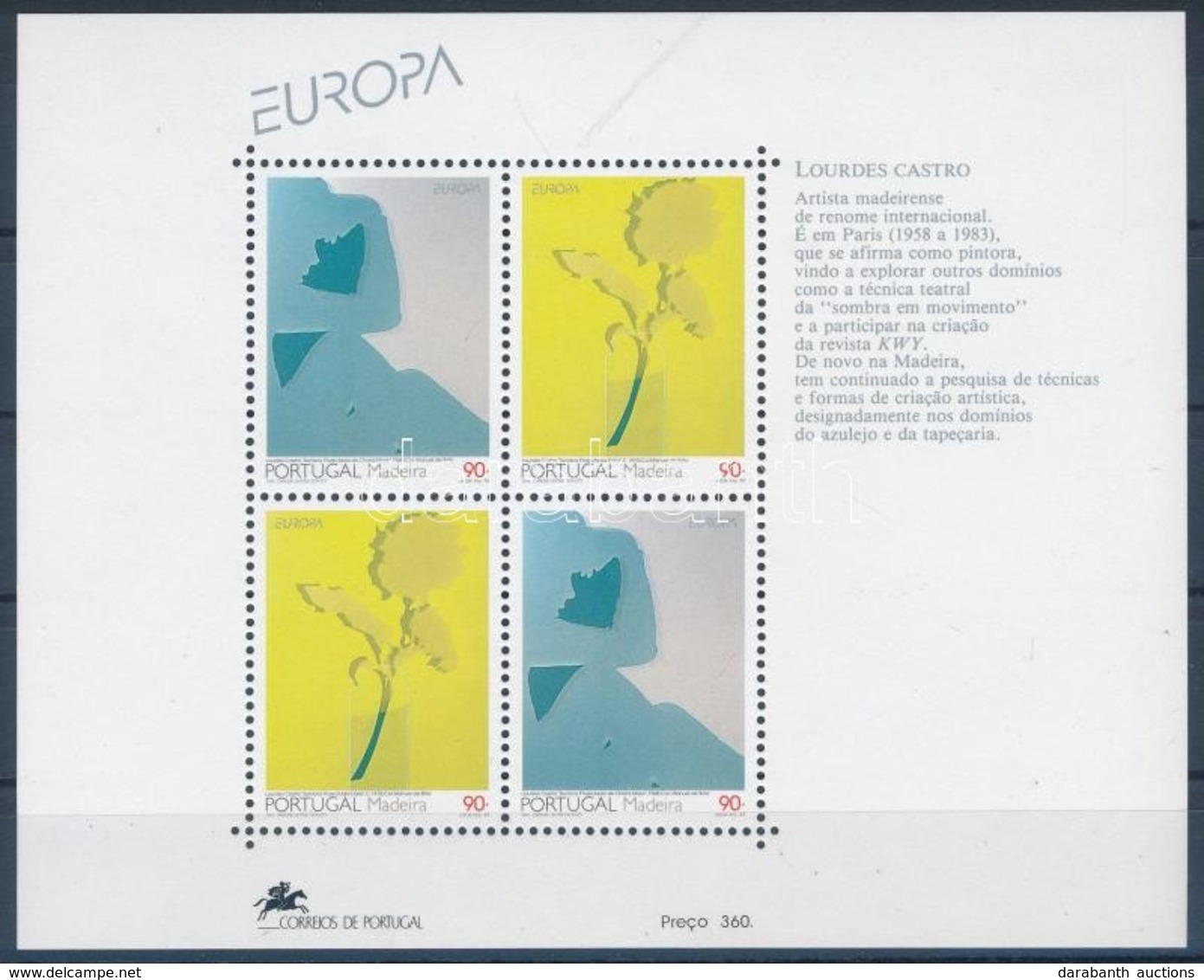 ** 1993 Europa CEPT, Kortárs Művészet Blokk Mi 13 - Andere & Zonder Classificatie