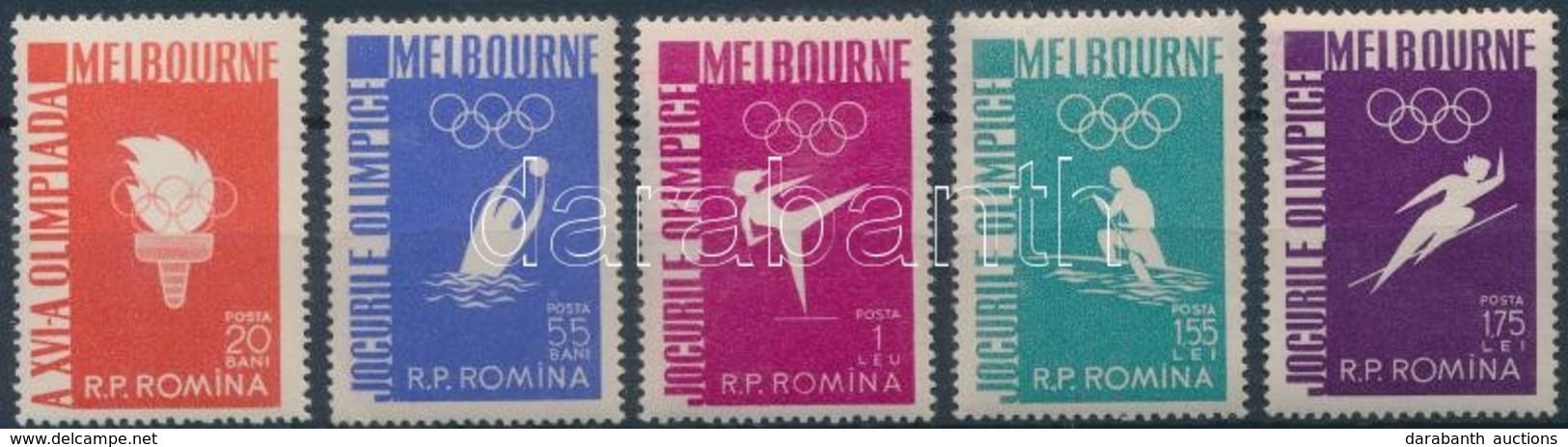 ** 1956 Nyári Olimpia, Melbourne Sor Mi 1598-1602 - Other & Unclassified