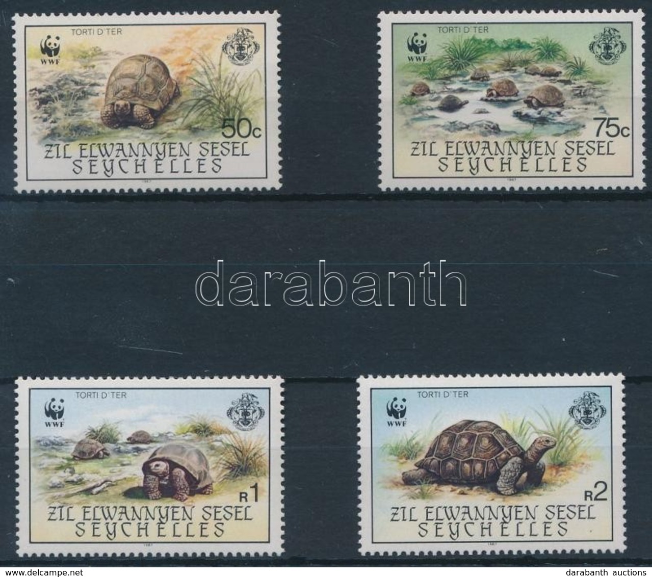 ** 1987 WWF: Óriásteknősök Sor Mi 137-140 + 4 FDC - Other & Unclassified