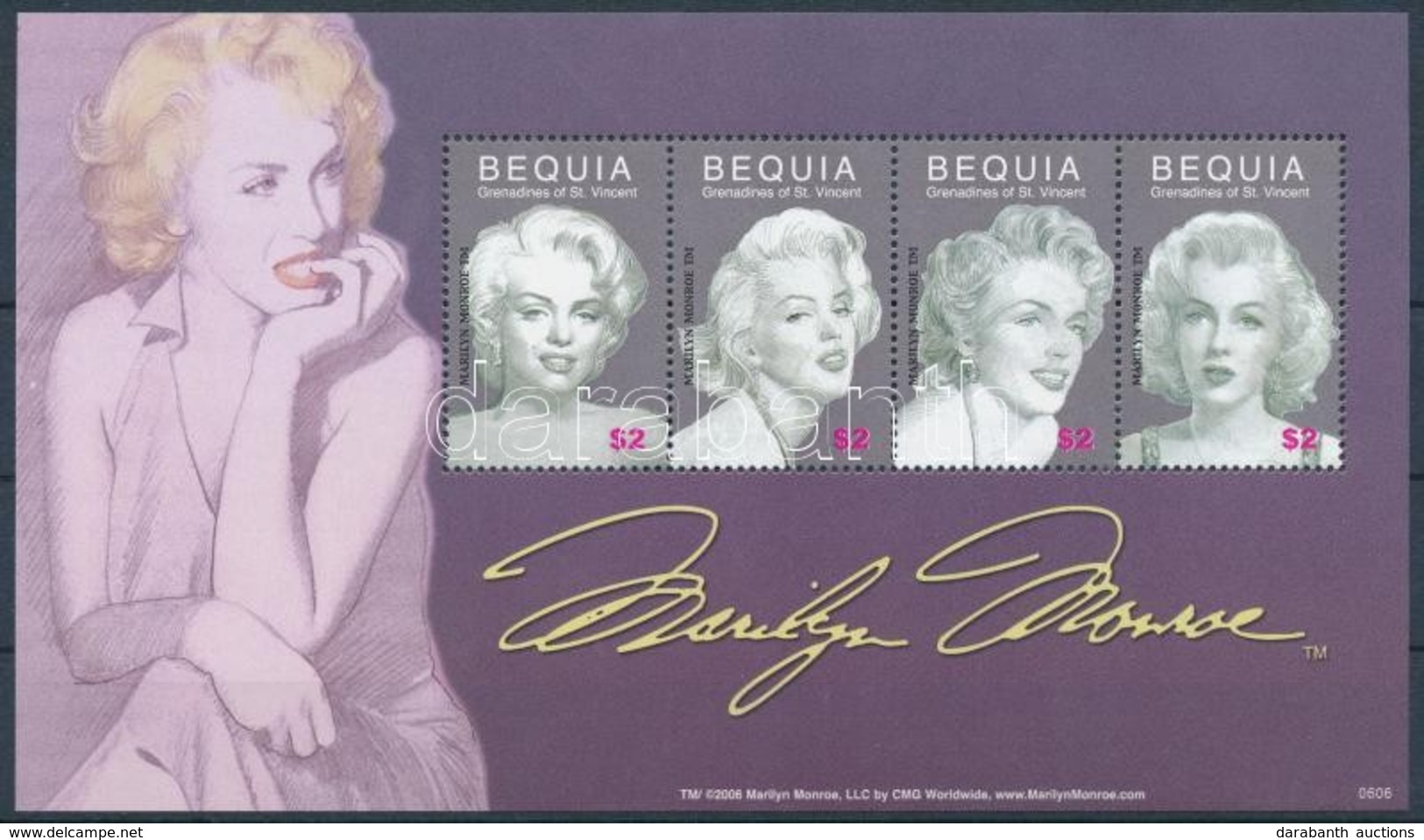 ** 2006 Marilyn Monroe Kisív Mi 523-526 - Andere & Zonder Classificatie