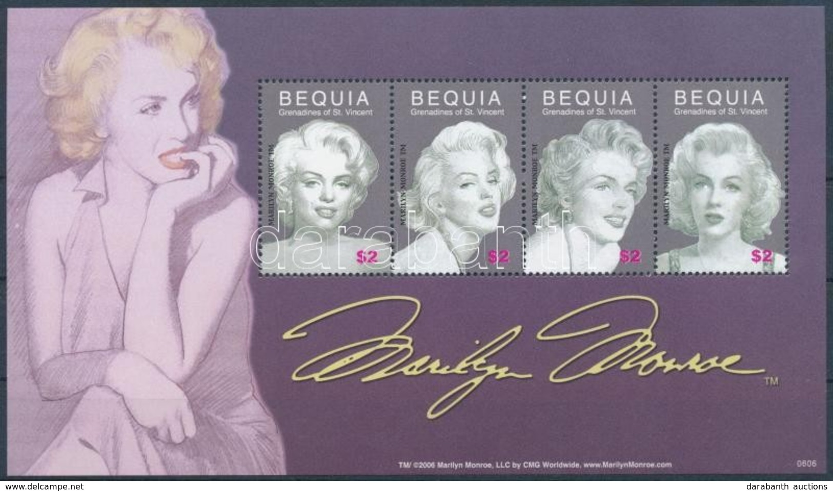 ** 2006 Marilyn Monroe Kisív Mi 523-526 - Andere & Zonder Classificatie