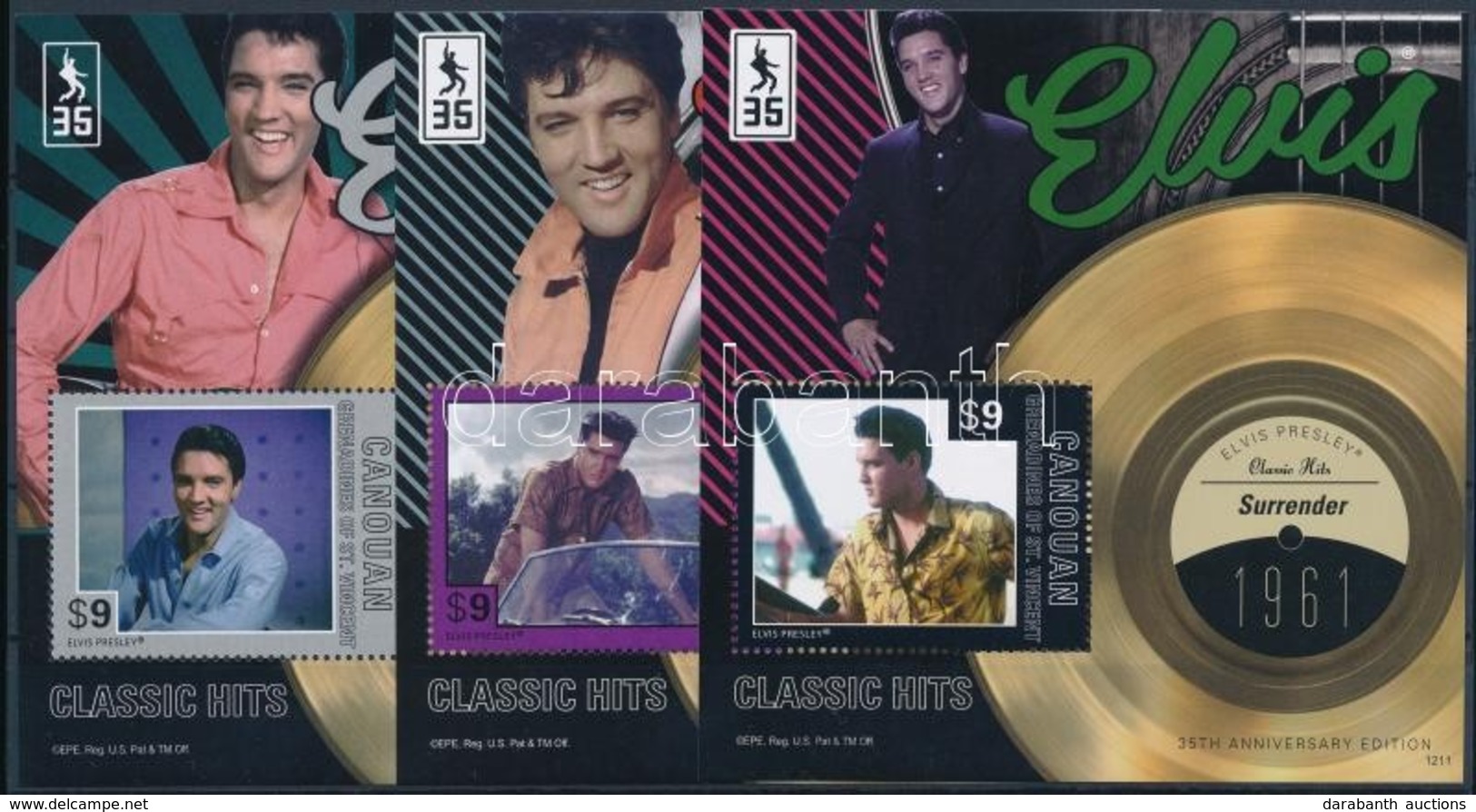 ** 2012 Elvis Presley Blokksor Mi 31-35 - Andere & Zonder Classificatie