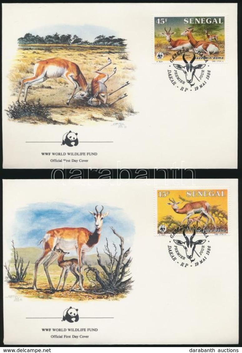 1986 WWF: Gazella Sor Mi 875-878 4 Db FDC-n - Other & Unclassified