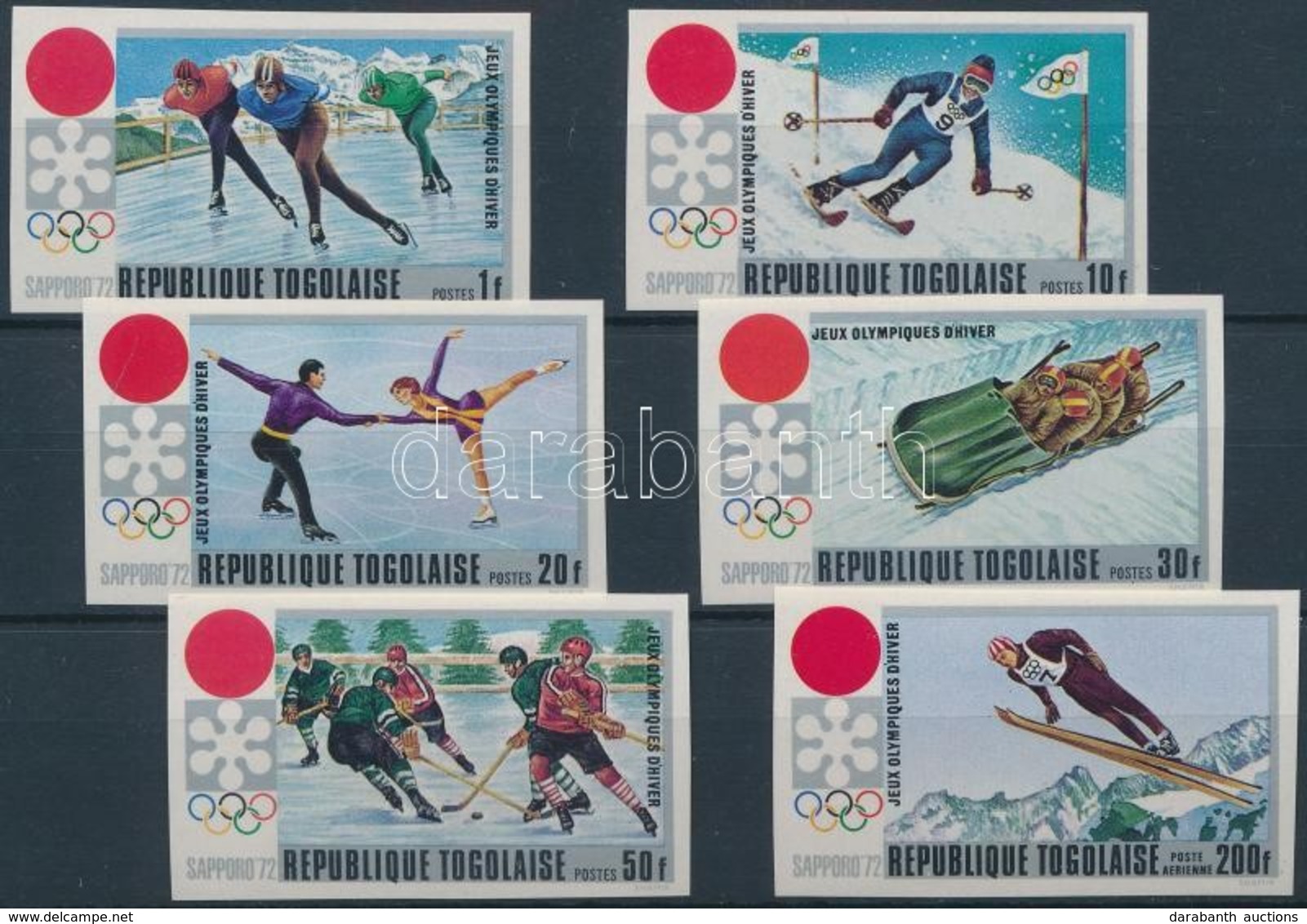 ** 1971 Téli Olimpia: Szapporo Vágott Sor Mi 888-893 B - Andere & Zonder Classificatie