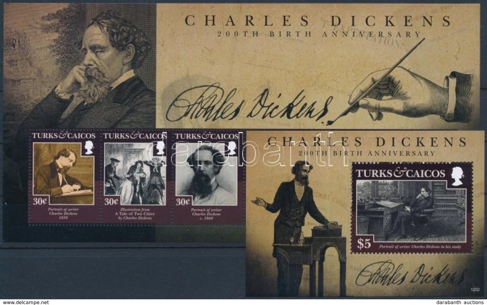 ** 2012 Charles Dickens Kisív Mi 1893 -1898 + Blokk Mi 241 - Andere & Zonder Classificatie