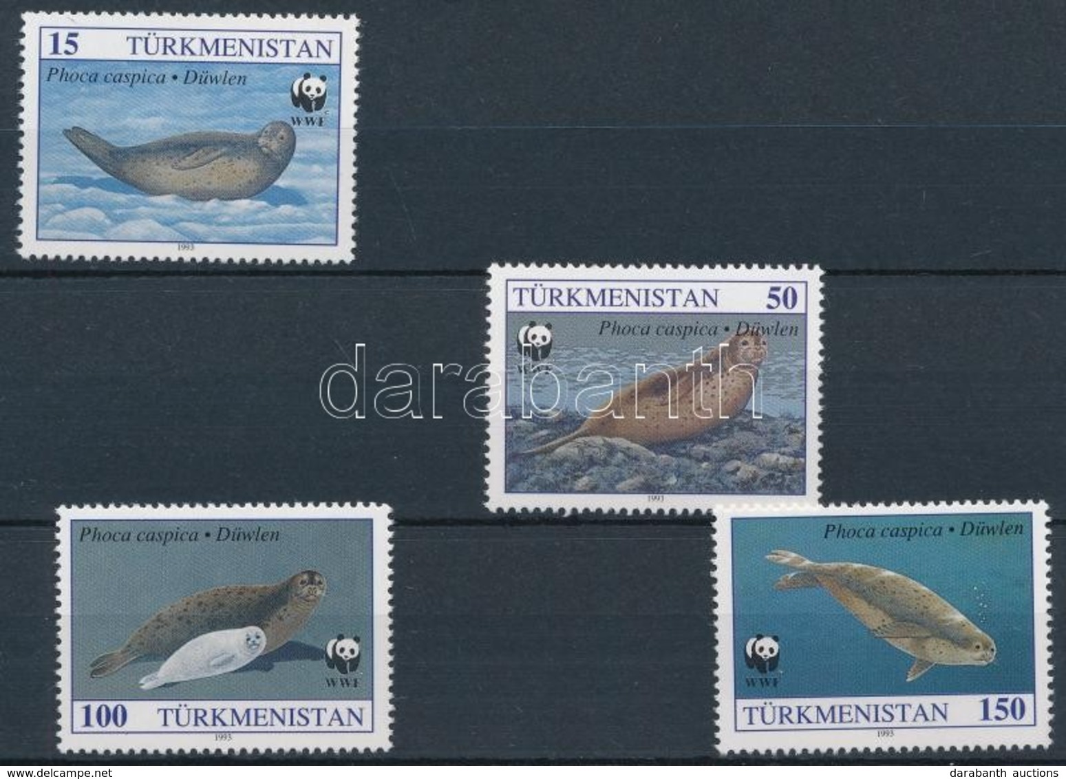 ** 1993 WWF: Fókák Mi 30, 32-34 + 4 Db FDC - Other & Unclassified