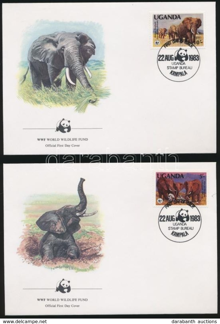 1983 WWF: Afrikai Elefánt Sor 4 Db FDC-n Mi 361 A-364 A - Andere & Zonder Classificatie