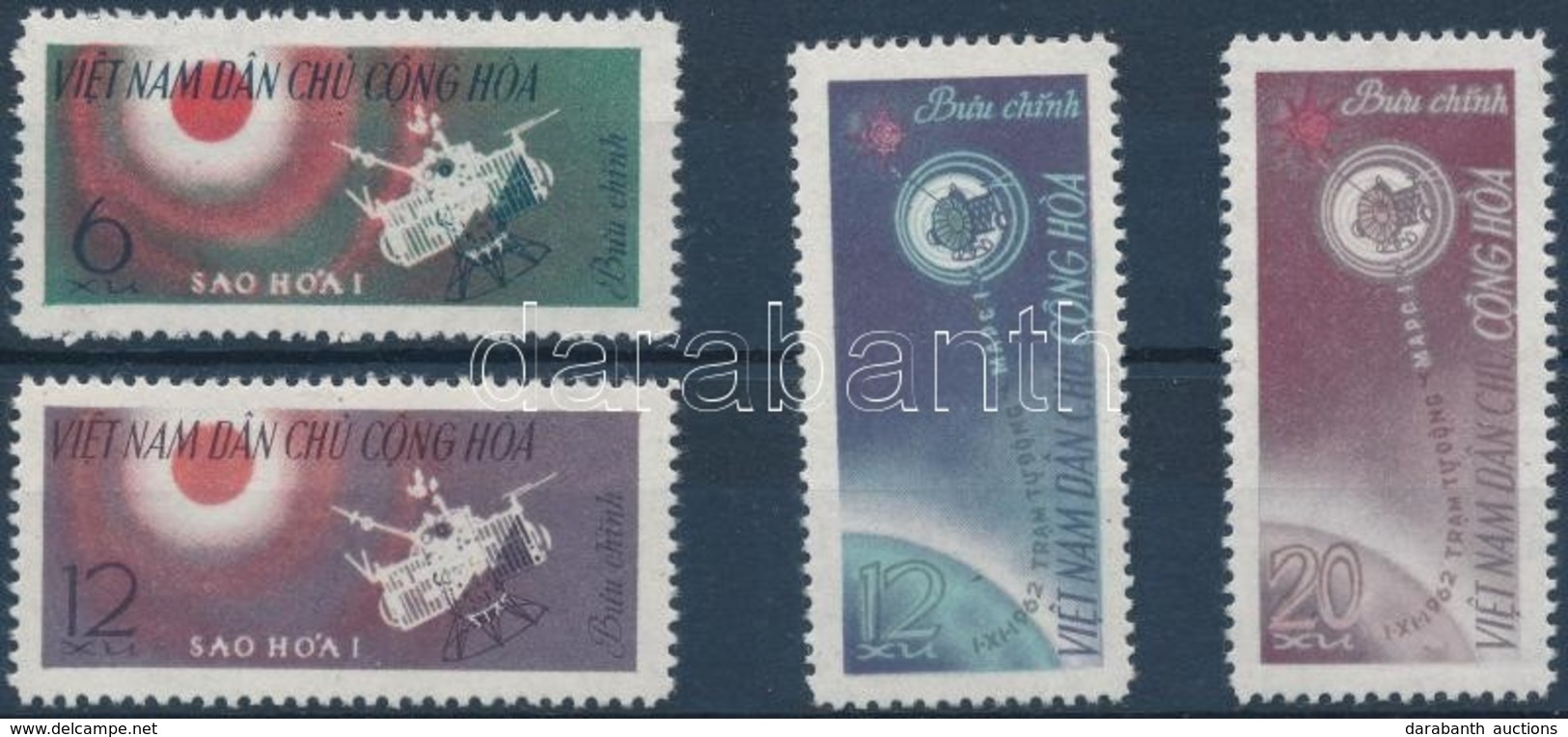 ** 1963 A Mars I. űrállomás Indítása Sor Mi 258-261 - Other & Unclassified