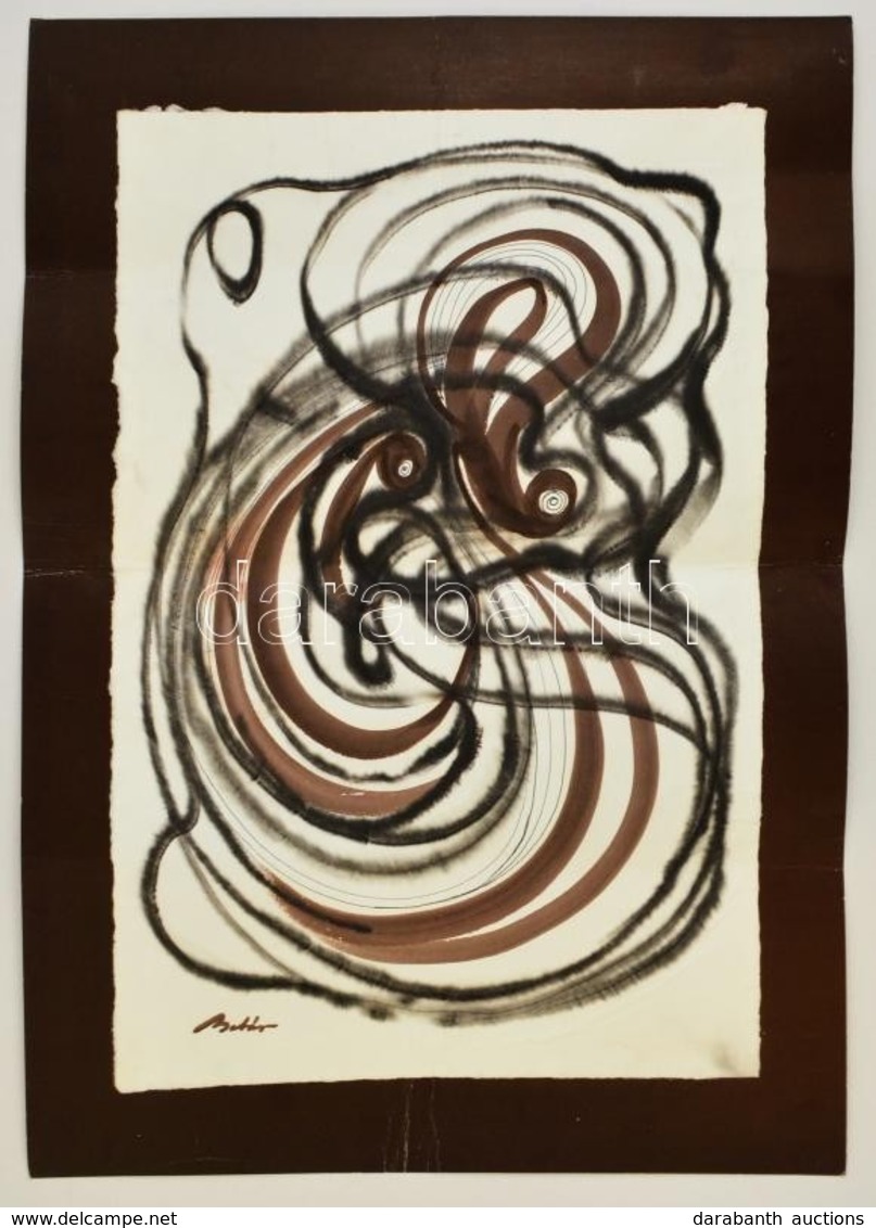 Botár Edit (1930-2014) : Áriádné Fonala. Tis, Papír, Jelzett, 38×58 Cm - Other & Unclassified