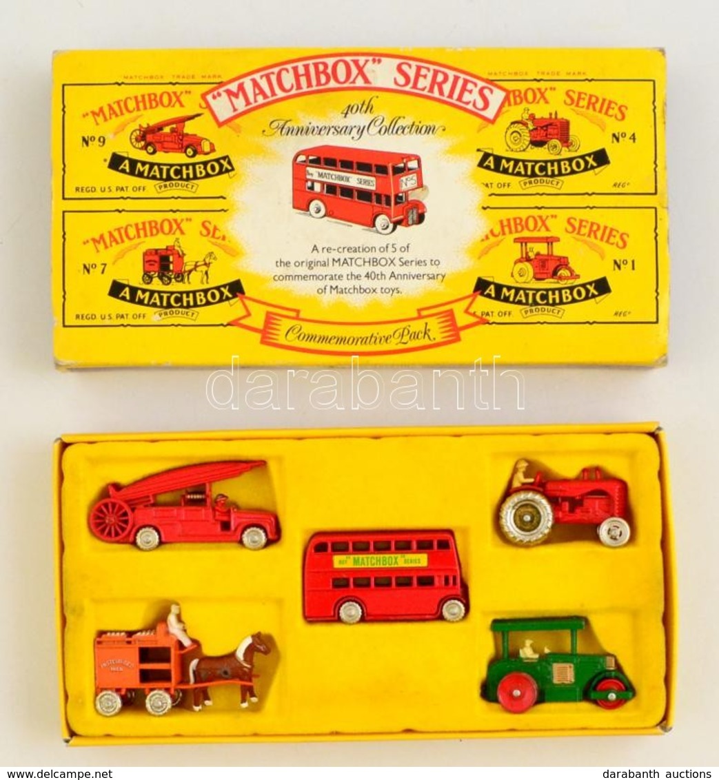 1988 Matchbox 40. évfordulóra Készült Emlékkiadás, 5 Db Járművel, Eredeti Dobozban, Jó állapotban - Other & Unclassified