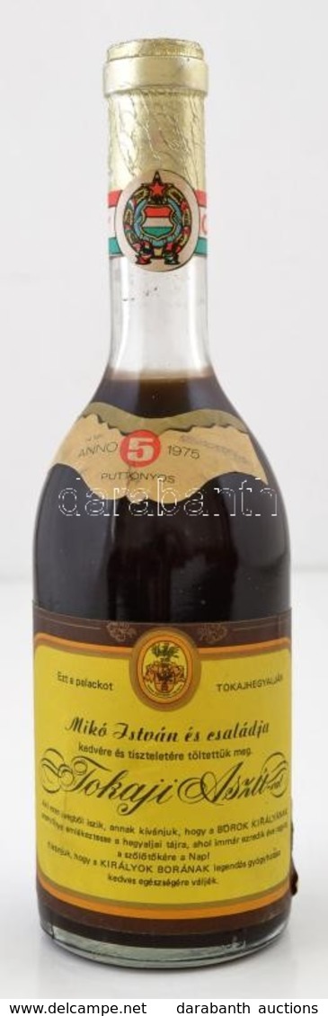 1975 Tokaji Aszú, 5 Puttonyos, Névre Szóló Címkével, 0,5 L - Other & Unclassified