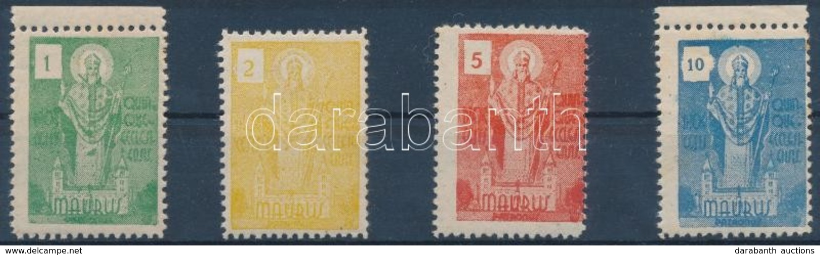 4 Db Pécsi Egyházi Adománybélyeg Az 1930-as évekből / 4 Different Charity Stamps - Unclassified