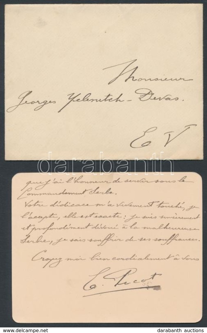 François Marie Denis Georges-Picot (1870-1951) Francia Politikus, Diplomata Saját Kézzel írt Levele / 
Autograph Letter  - Zonder Classificatie