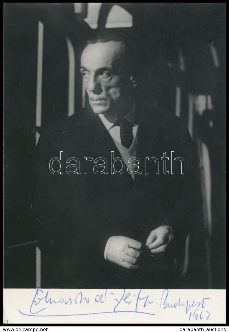 Eduardo De Filippo (1900-1984) Olasz író Saját Kézzel Aláírt Fotója / Autograph Signed Photo 11x15 Cm - Altri & Non Classificati