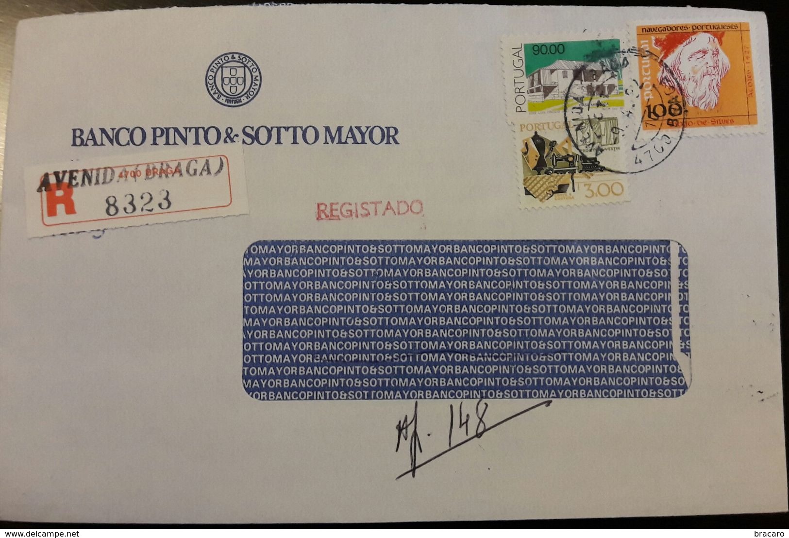 PORTUGAL - Cover - Stamps NAVEGADORES + OFÍCIOS + ARQUITECTURA - Cancel AVENIDA BRAGA - 1992 - Cartas & Documentos