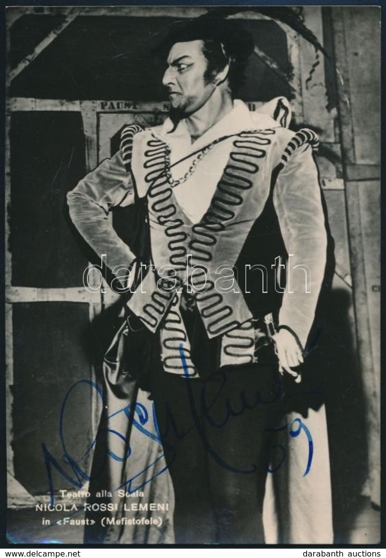 Nicola Rossi-Lemeni (1920-1991) Operaénekes Aláírt Fotólapja / Autograph Signed Photo Postcard - Other & Unclassified