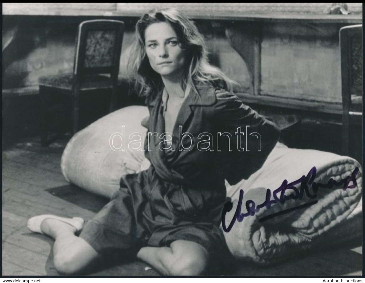 Charlotte Rampling (1946-) Angol Színésznő Aláírt Fotója  / Autograph Signature On Photo 16x21 Cm - Other & Unclassified