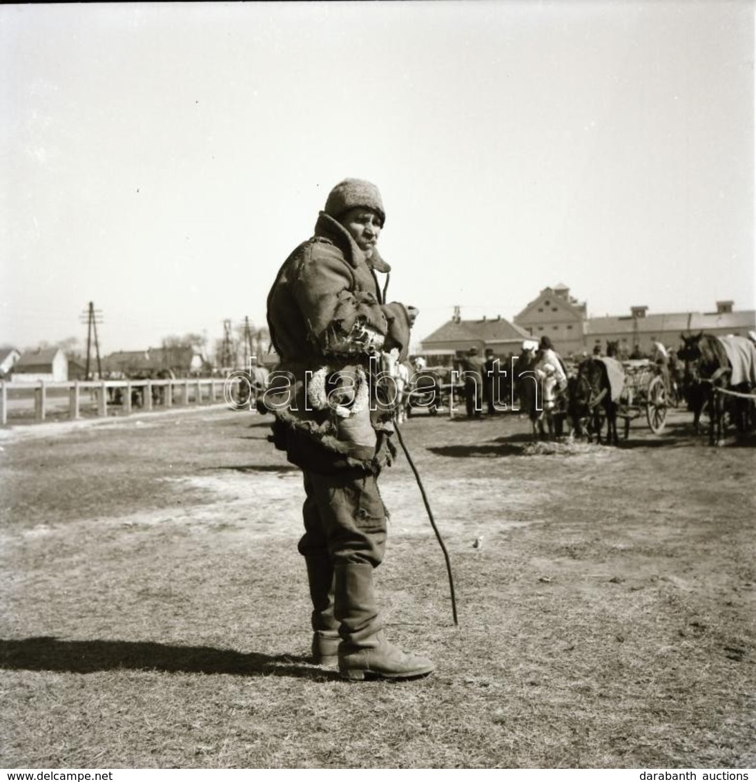 Cca 1960 Kecskemét Környéki Romatelep, Medgyesi László (?-?) Kecskeméti Fotóművész Felvételei, 6 Db Vintage Negatív, 6x6 - Andere & Zonder Classificatie