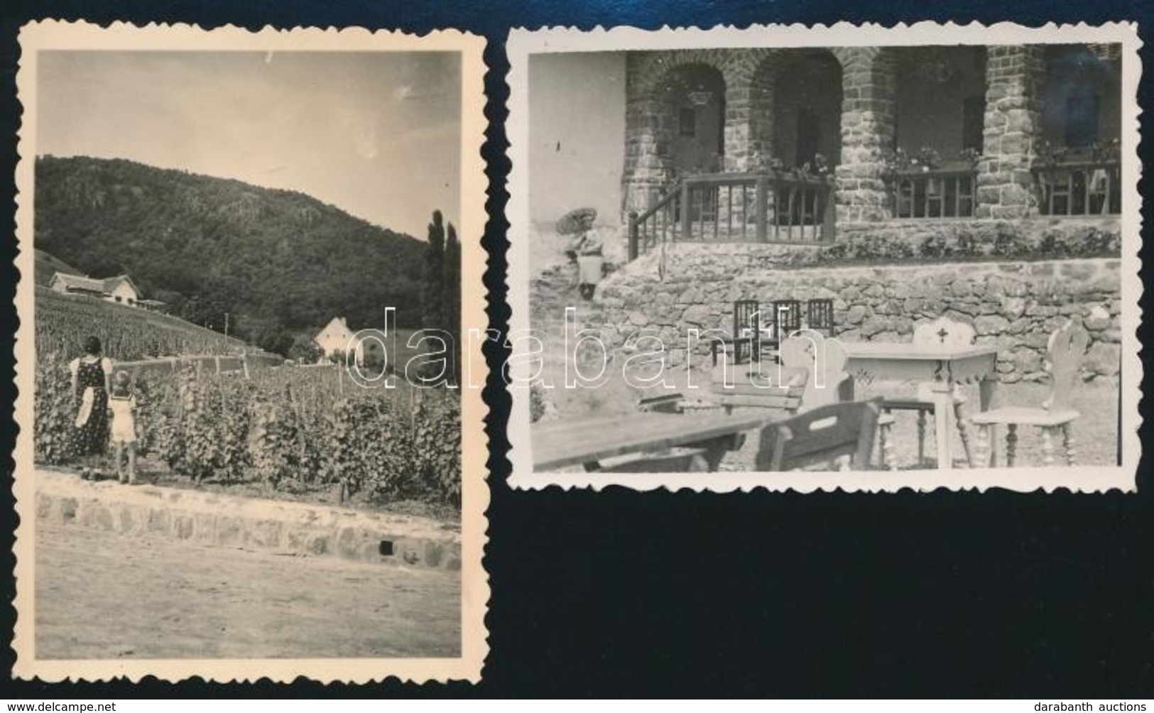 Cca 1930 Badacsony, 2 Db Fotó, Hátulján Feliratozva, Az Egyik Pecséttel Jelzett, 8×6 Cm - Other & Unclassified