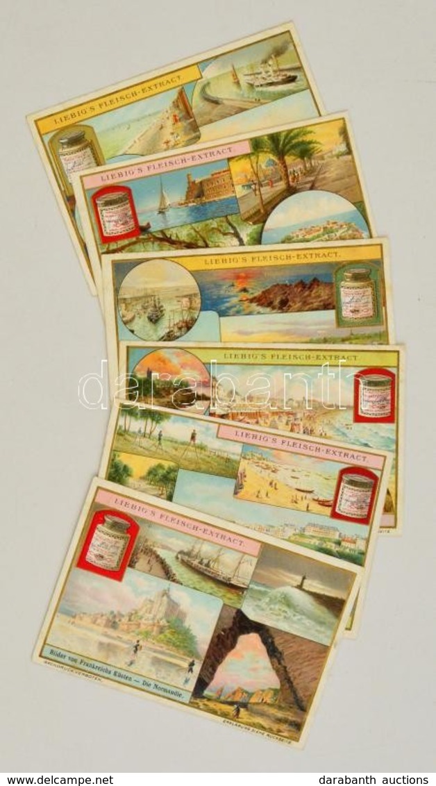 Cca 1900 Liebig Litho Gyűjtőkártya Sorozat 6 Db / Litho Collectors Card 6pieces 10x7 Cm - Advertising