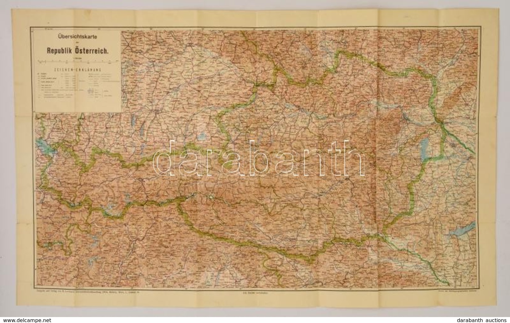 1920 Deutschösterreich / Ausztria Térképe. Érdekessége, Hogy Sopron és A Környező Települések Még Ausztria Részeként Van - Andere & Zonder Classificatie