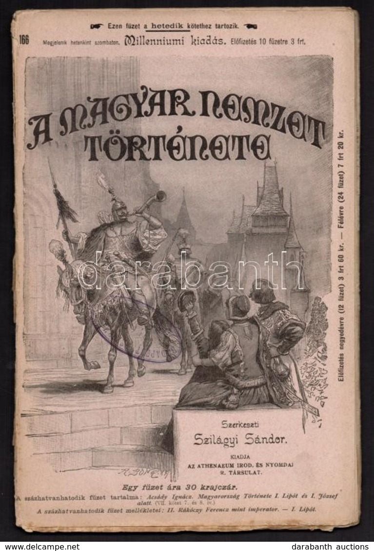 Cca 1890-1900 A Magyar Nemzet Története. 163,166 Füzetek. Szerkeszti Szilágyi Sándor. Bp., Athenaeum. Szövegközti, és Eg - Zonder Classificatie