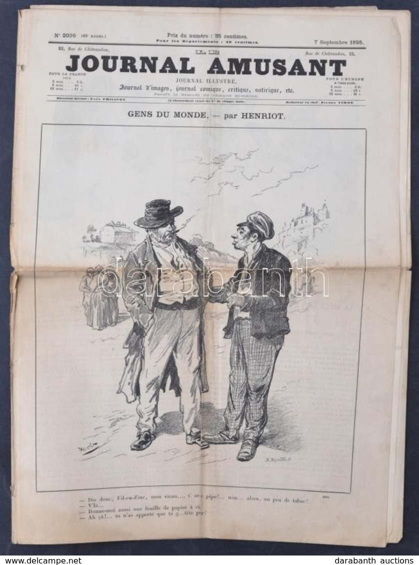 1895 Journal Amusant, Journal Humoristique Nr. 2033  - Francia Nyelvű Vicclap, Illusztrációkkal, 8p / French Humor Magaz - Zonder Classificatie