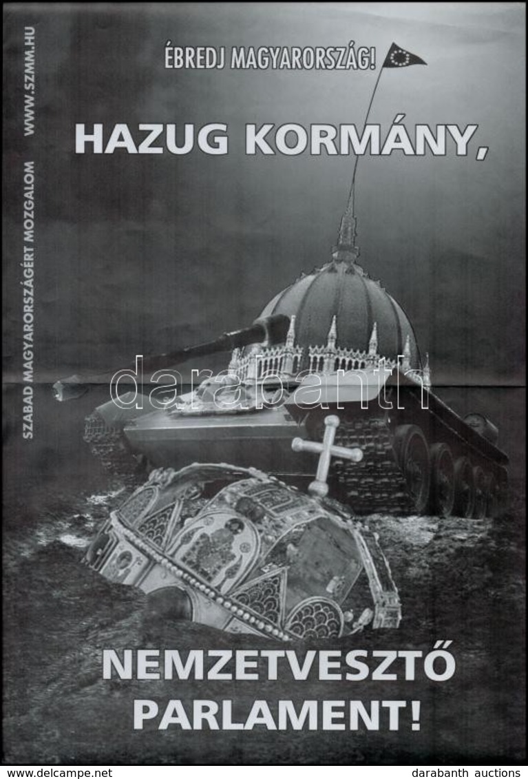 Cca 2000 3 Db Modern Plakát: Magyar Jövő Csoport Hungarista Plakát, Szabad Magyarországért Mozgalom, 105 éves A Mozi Óbu - Other & Unclassified