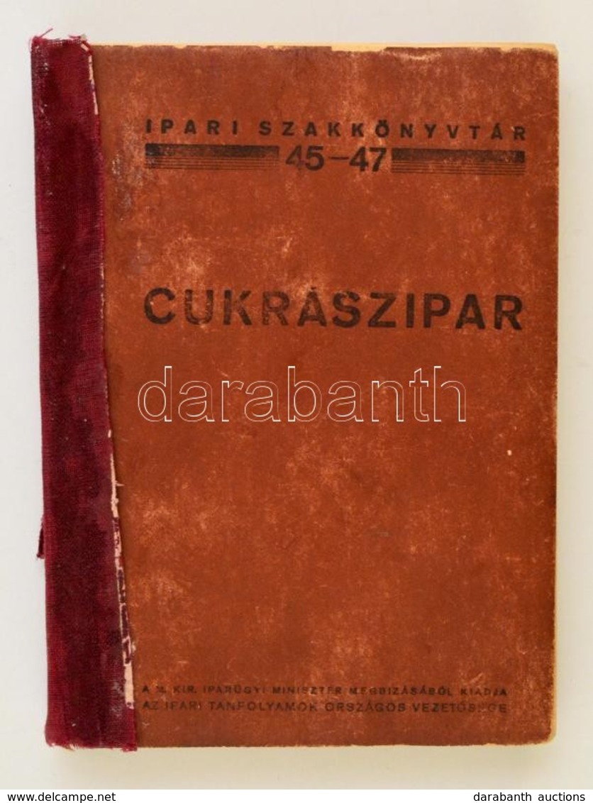 Szilassy Alfonz: Cukrászipar. Bp., 1943, Pallas. Félvászon Kötés, Javított. - Zonder Classificatie